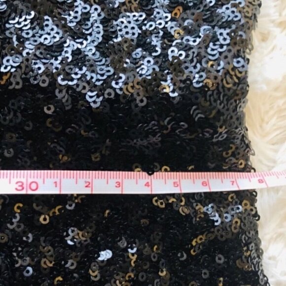 Aidan Mattox Sequin mini dress plunging illusion neck short dress Size 10 - Picture 10 of 16